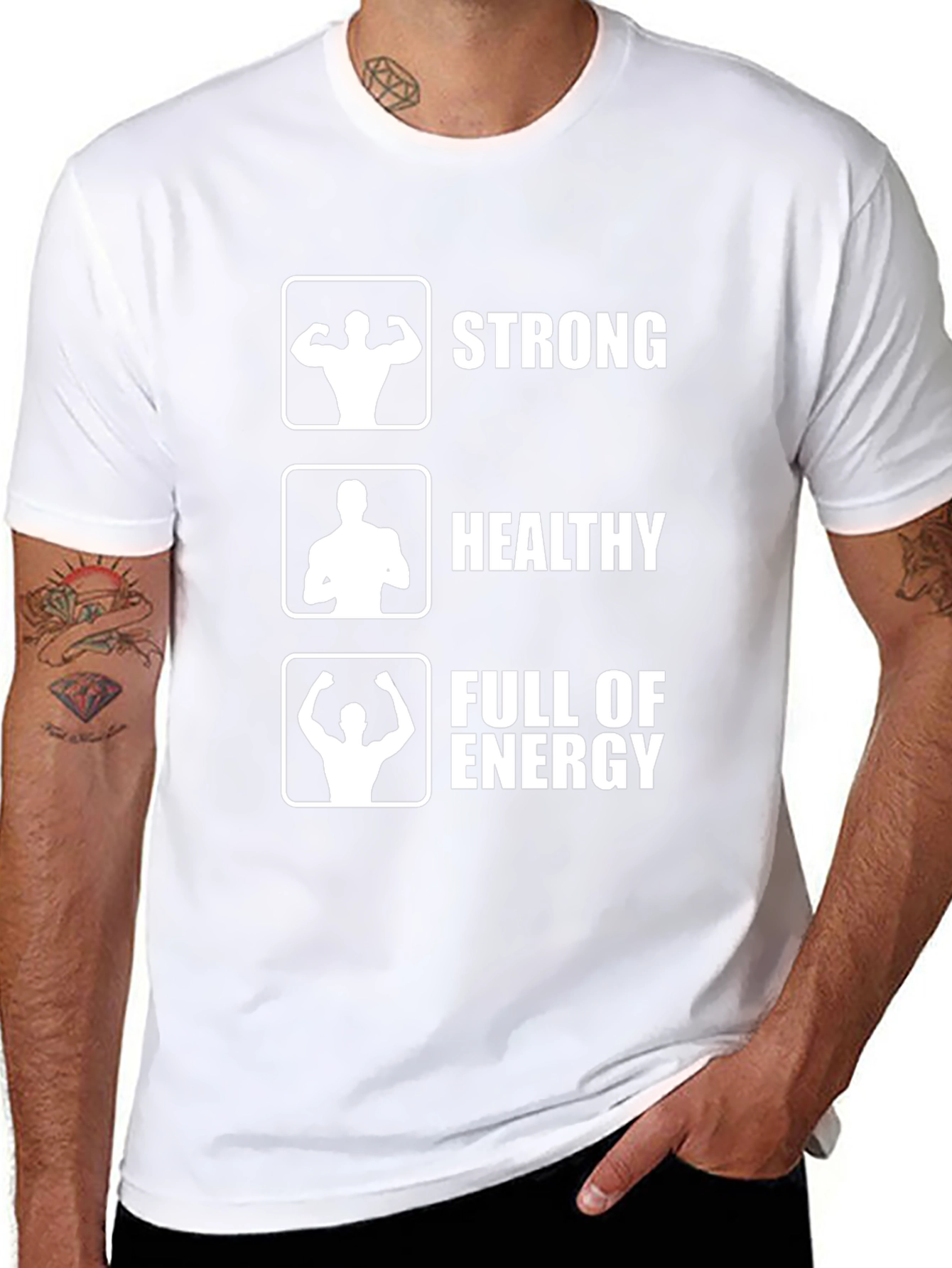 Strong Healthy Full of Energy Graphic Tee