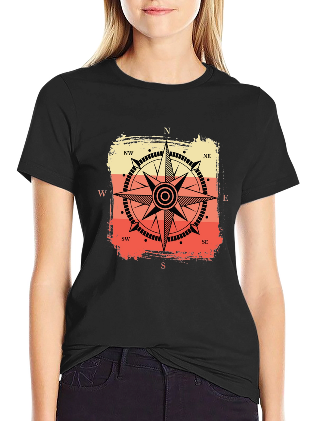 Compass Graphic Tee - Retro Nautical Style