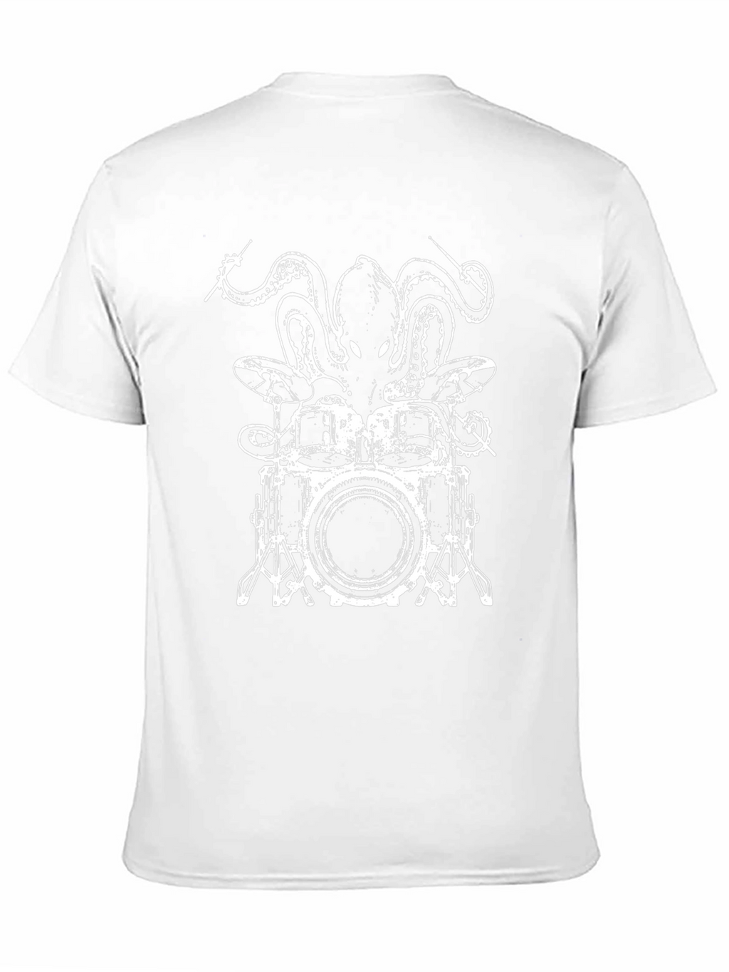 Octopus Drummer Black T-Shirt - Unique Graphic Tee