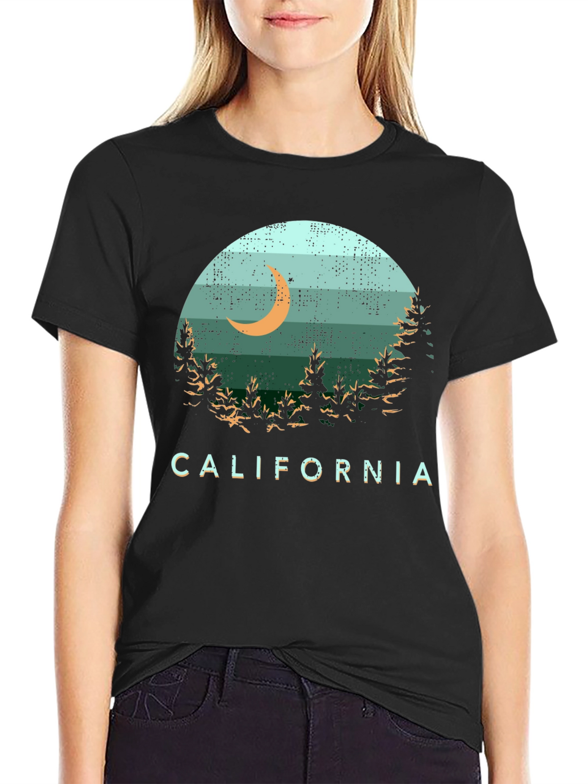California Night Scene Graphic Tee
