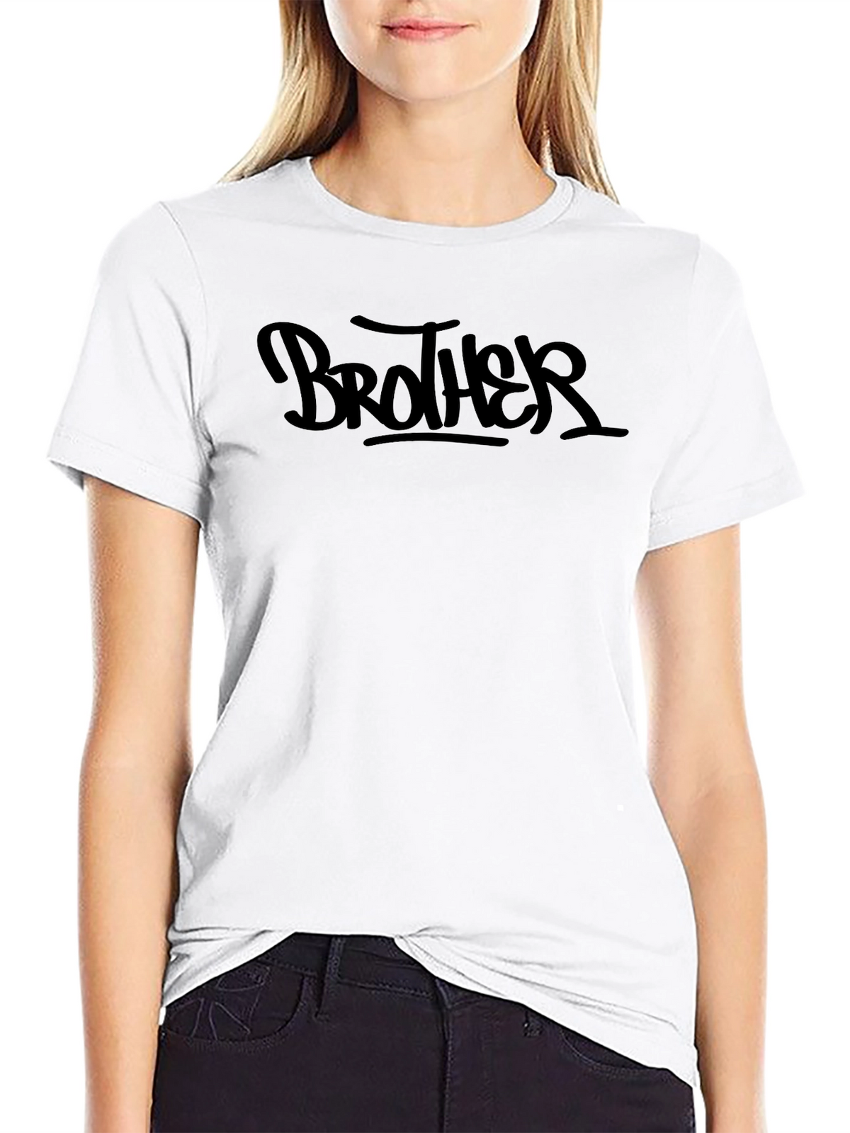 Brother Graphic T-Shirt - Trendy Black Tee