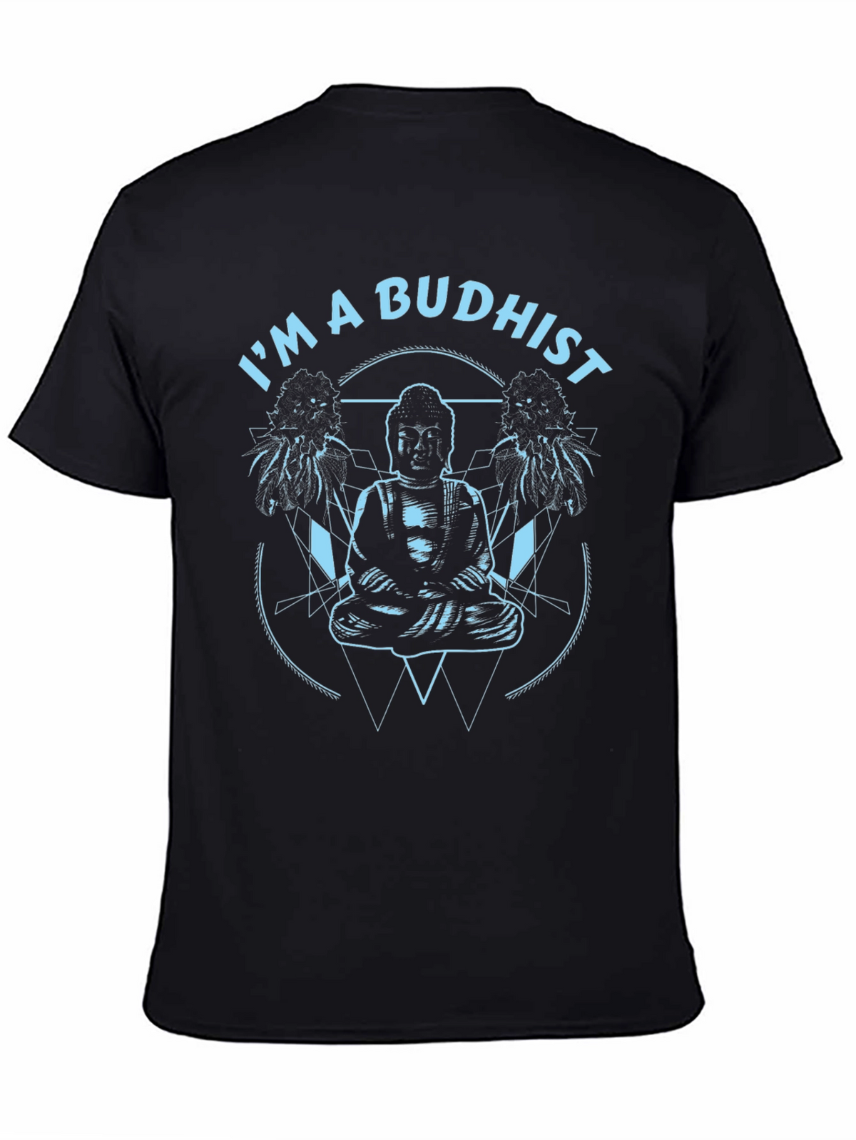 Im a Buddhist Graphic Tee - Black Cotton
