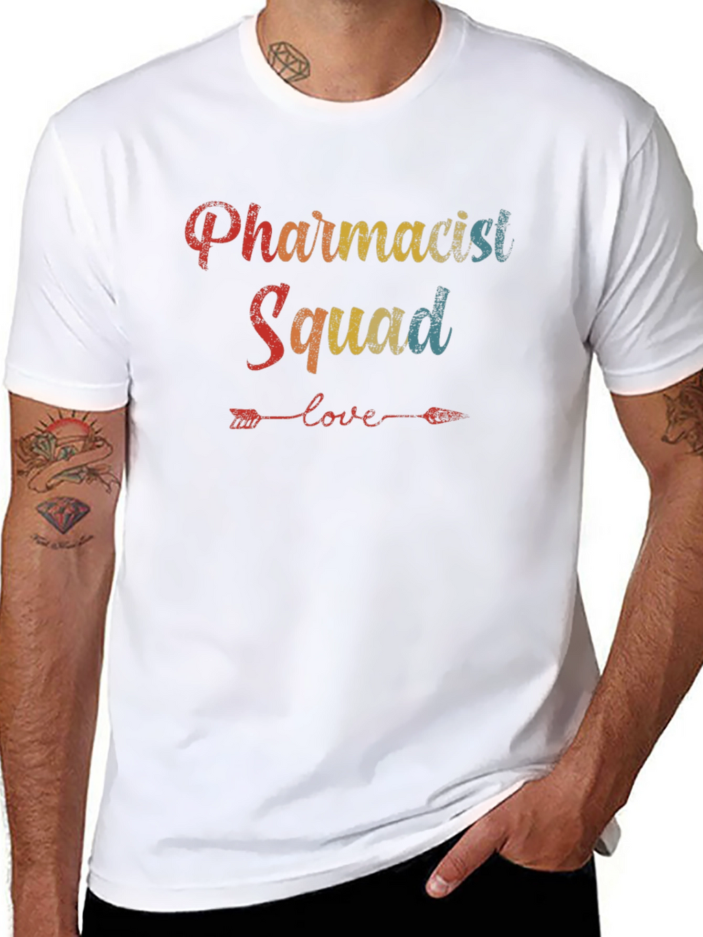 Pharmacist Squad Retro Graphic T-Shirt