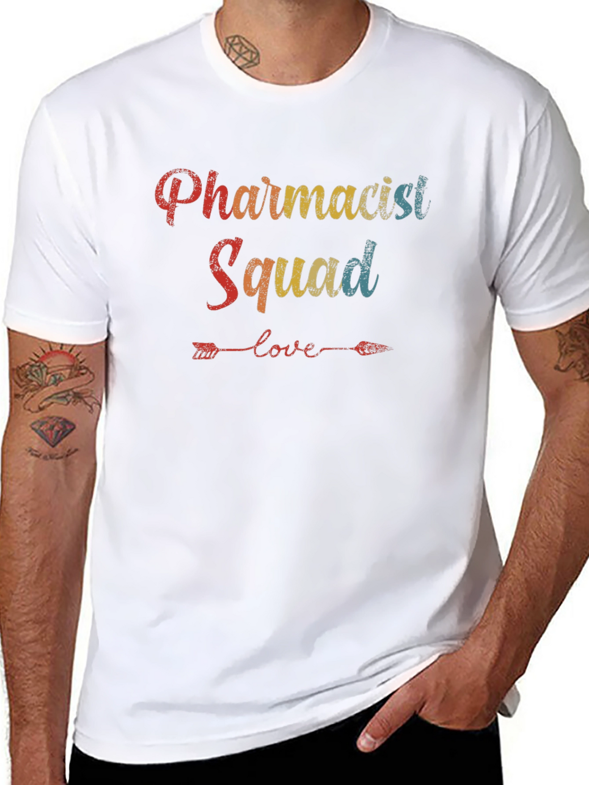 Pharmacist Squad Retro Graphic T-Shirt