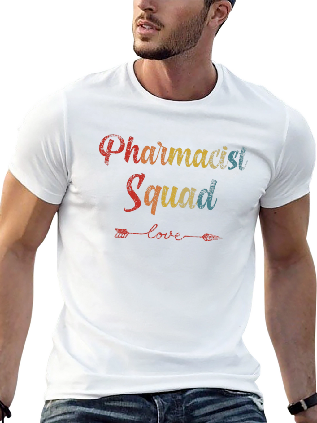 Pharmacist Squad Retro Graphic T-Shirt