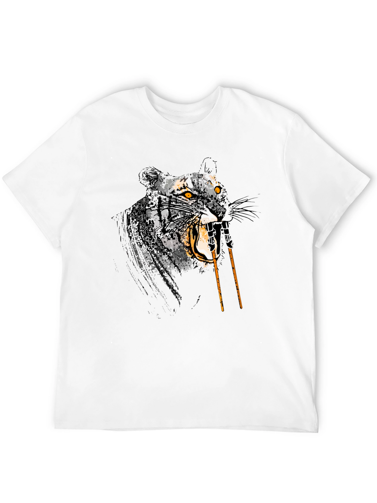 Tiger Graphic Tee - Mens Black T-Shirt