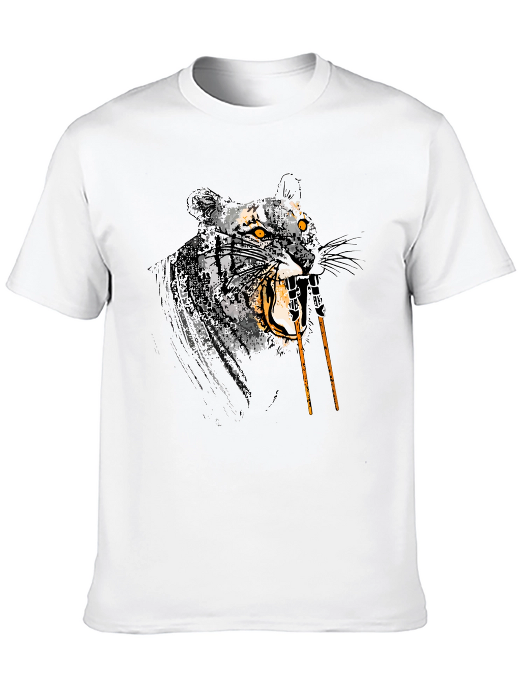 Tiger Graphic Tee - Mens Black T-Shirt