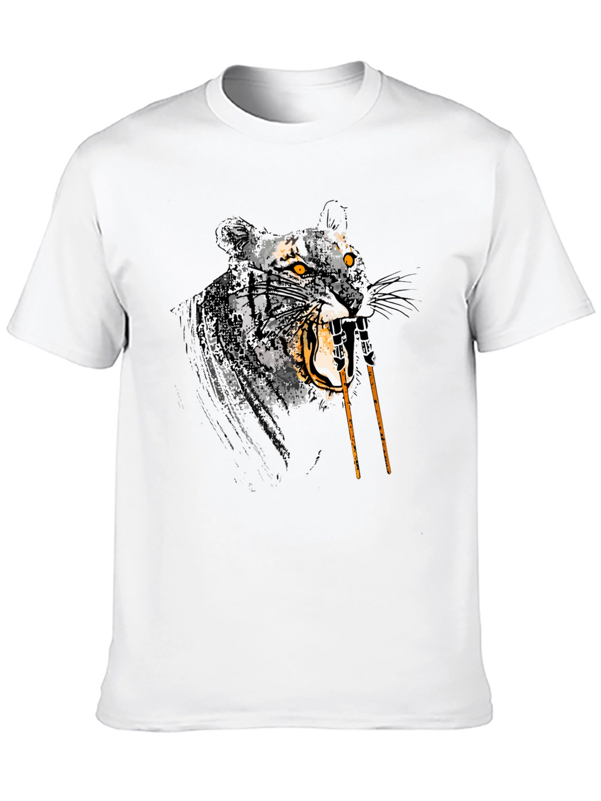 Tiger Graphic Tee - Mens Black T-Shirt