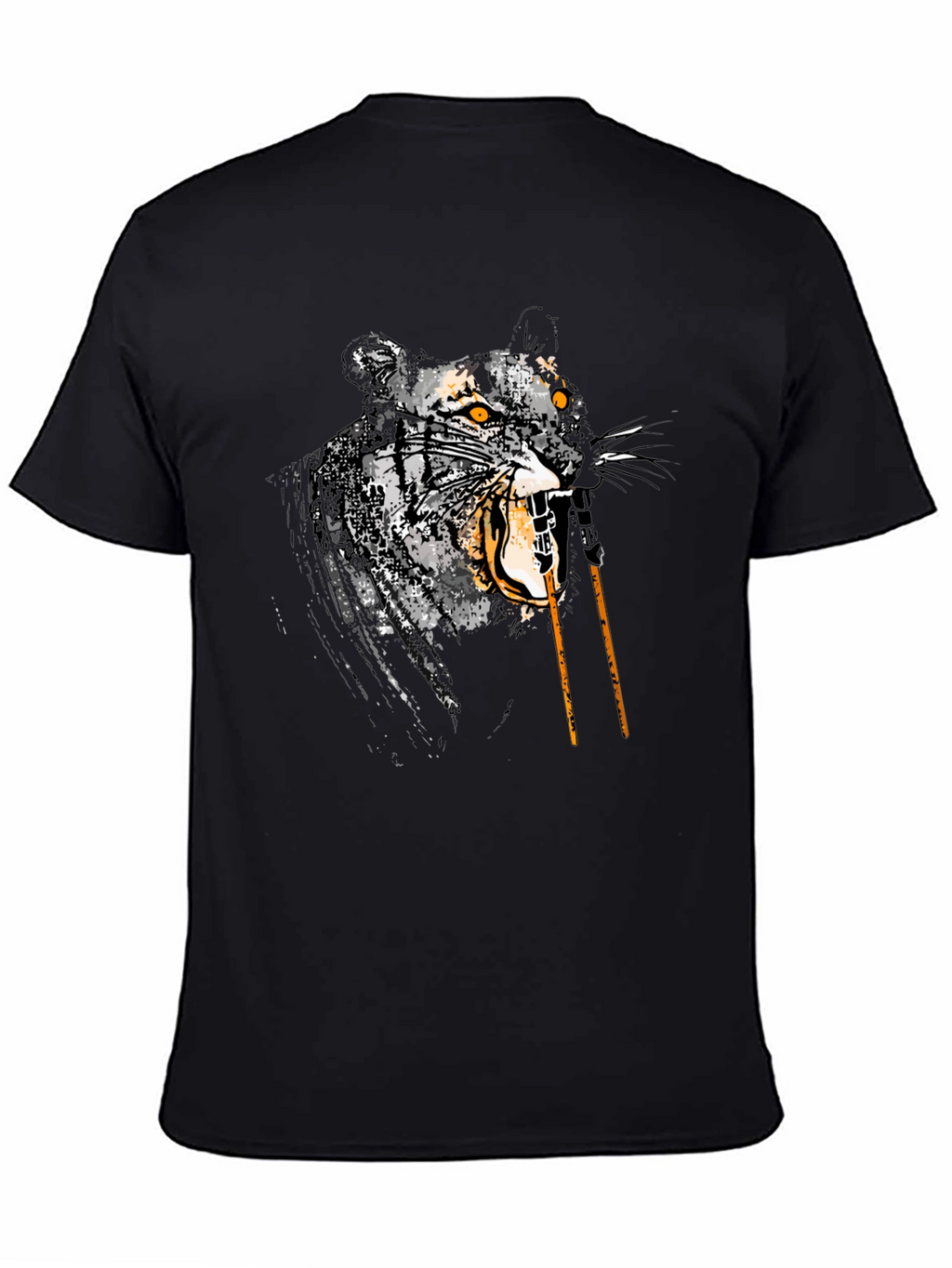 Tiger Graphic Tee - Mens Black T-Shirt