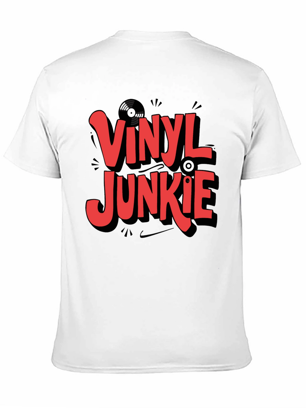 Vinyl Junkie Graphic T-Shirt - Black