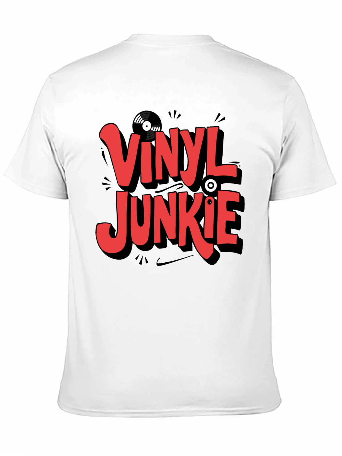 Vinyl Junkie Graphic T-Shirt - Black