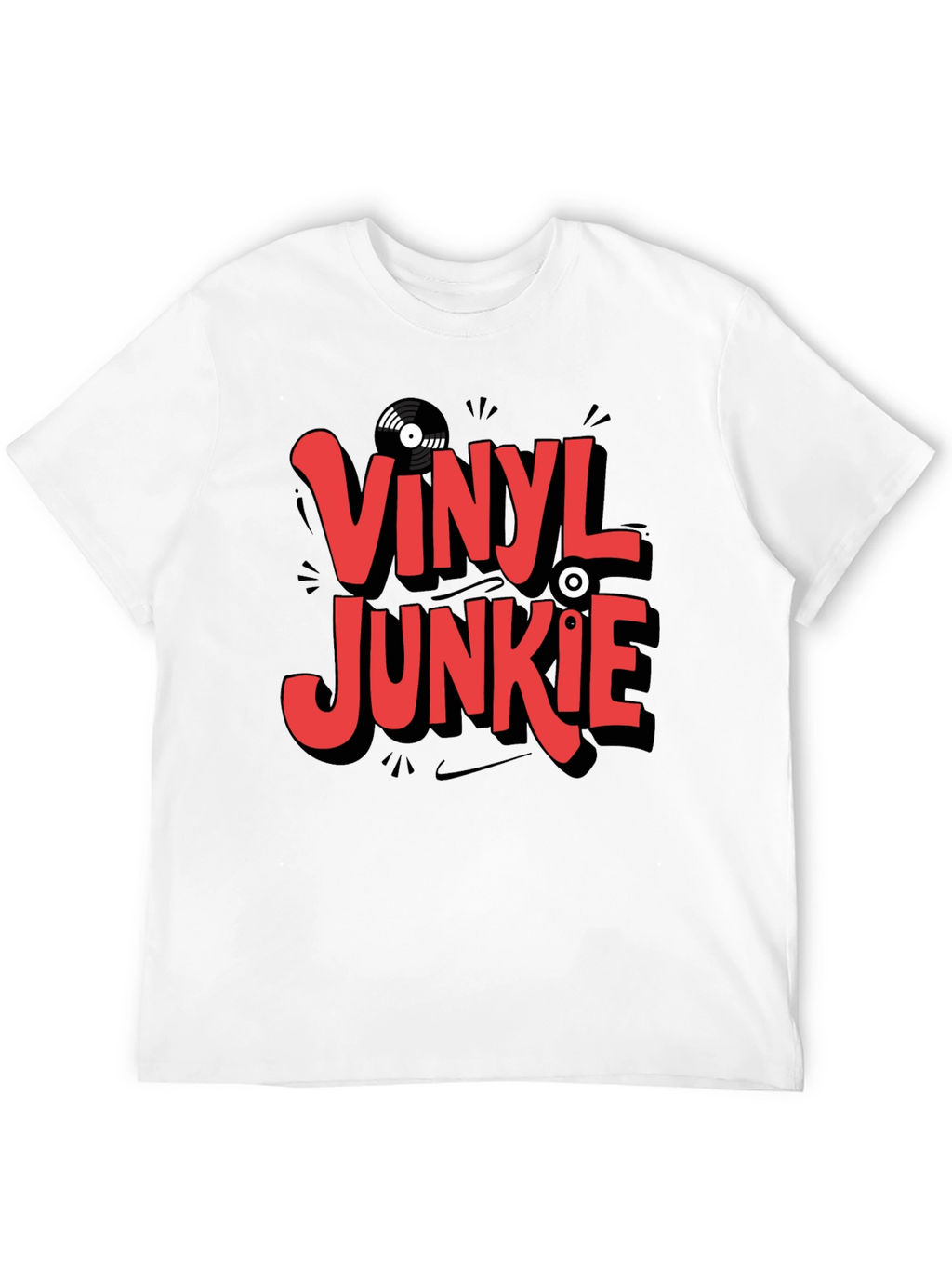 Vinyl Junkie Graphic T-Shirt - Black