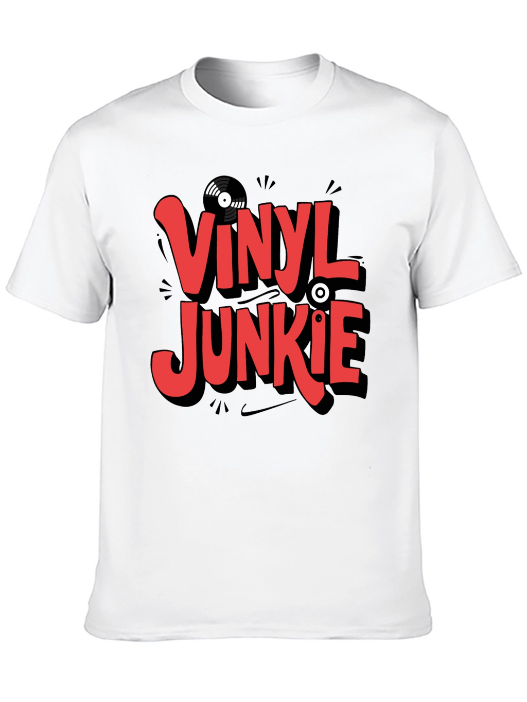 Vinyl Junkie Graphic T-Shirt - Black