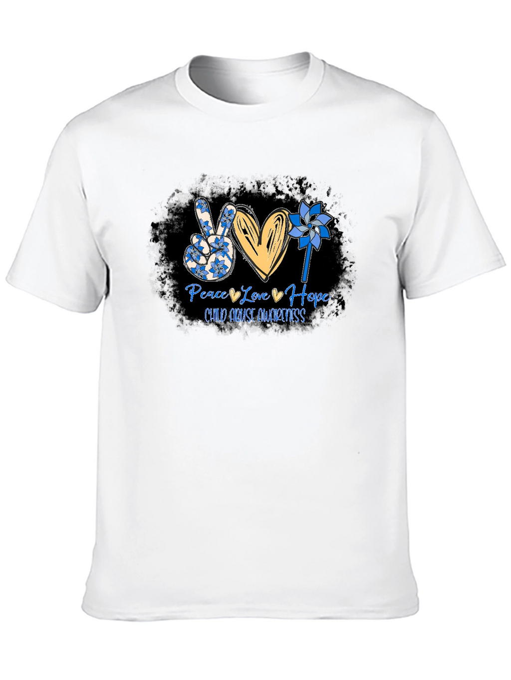 Peace Love Hope Child Abuse Awareness T-Shirt
