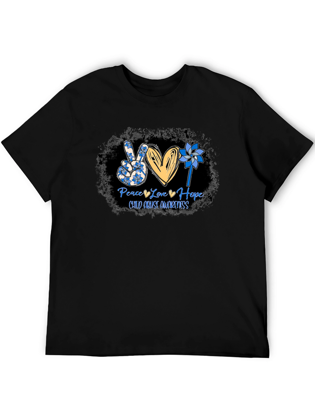 Peace Love Hope Child Abuse Awareness T-Shirt