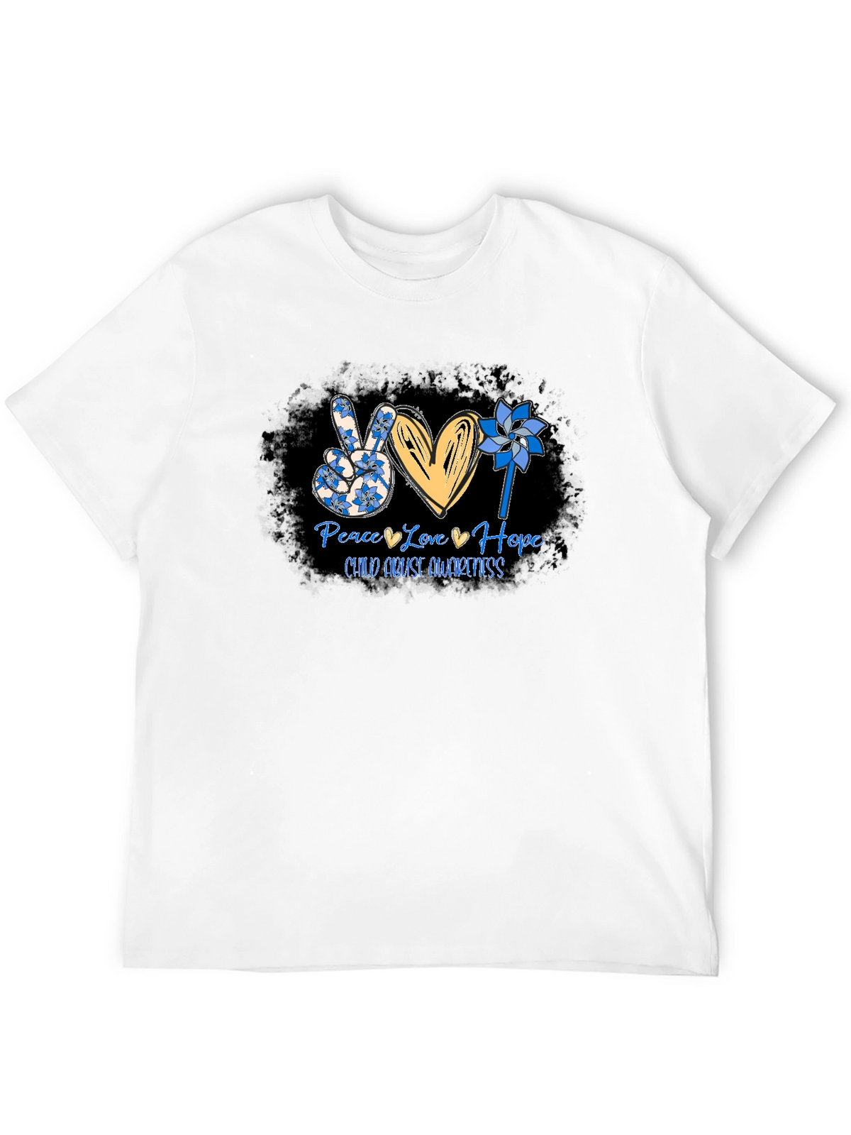 Peace Love Hope Child Abuse Awareness T-Shirt