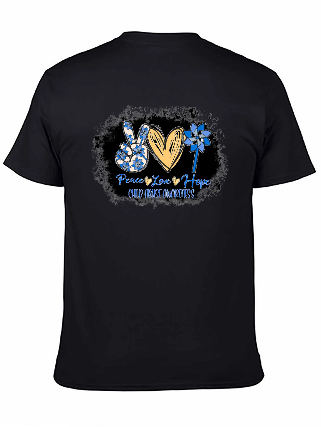 Peace Love Hope Child Abuse Awareness T-Shirt