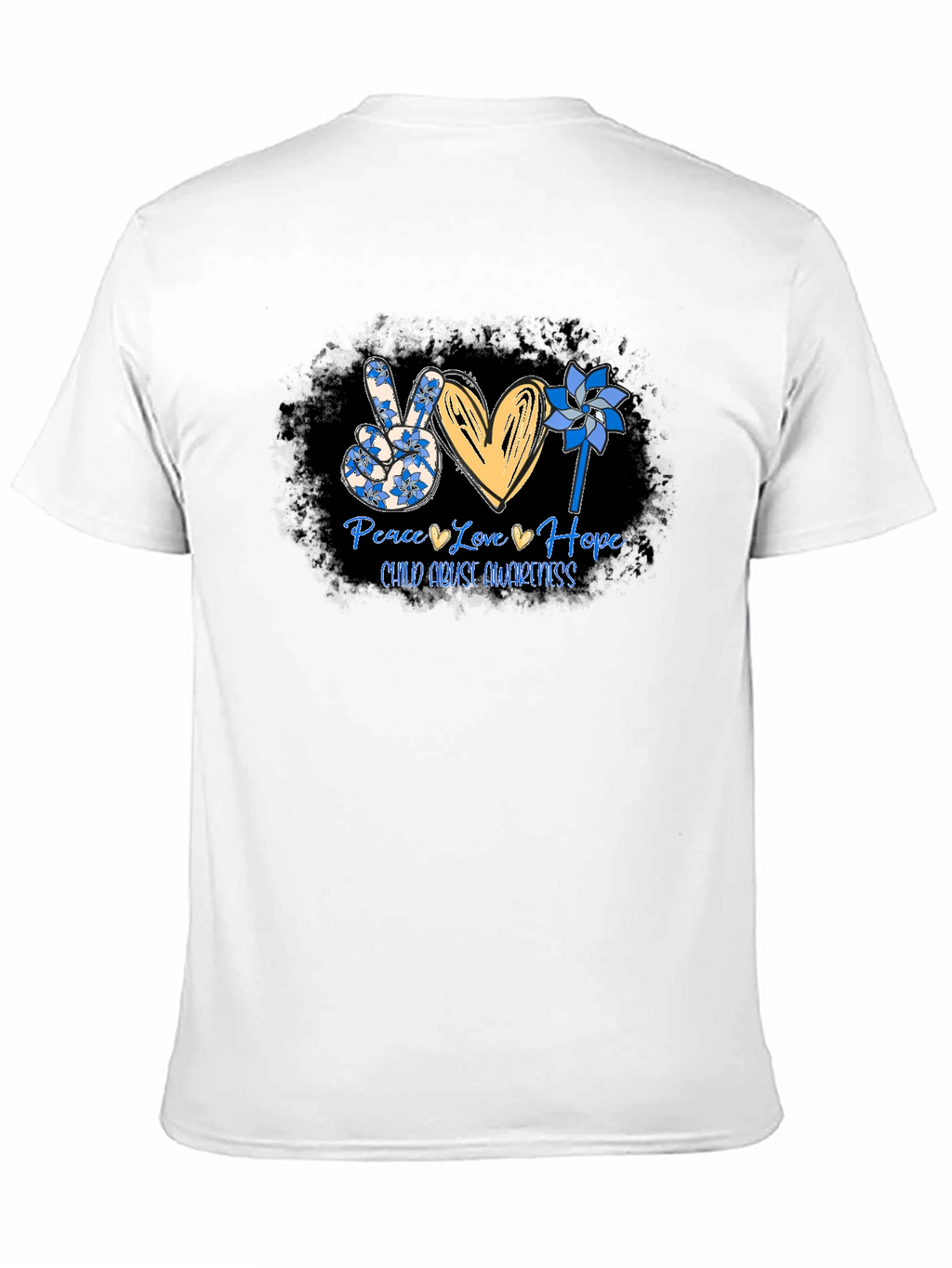 Peace Love Hope Child Abuse Awareness T-Shirt