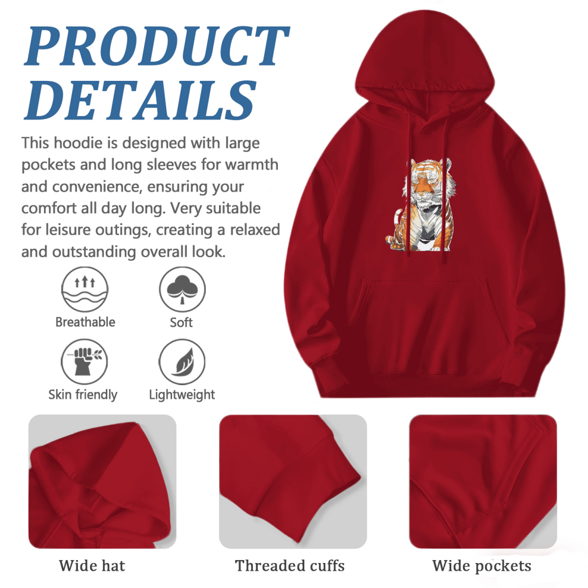 Fierce Tiger Graphic Pullover