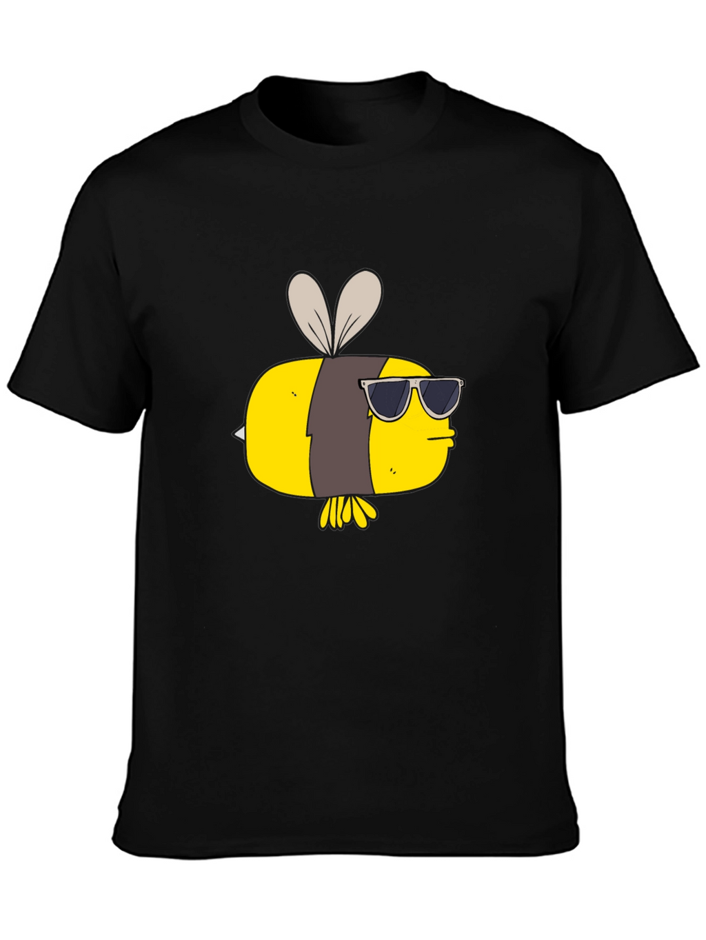 Cool Bee Graphic Tee - Black Cotton T-Shirt