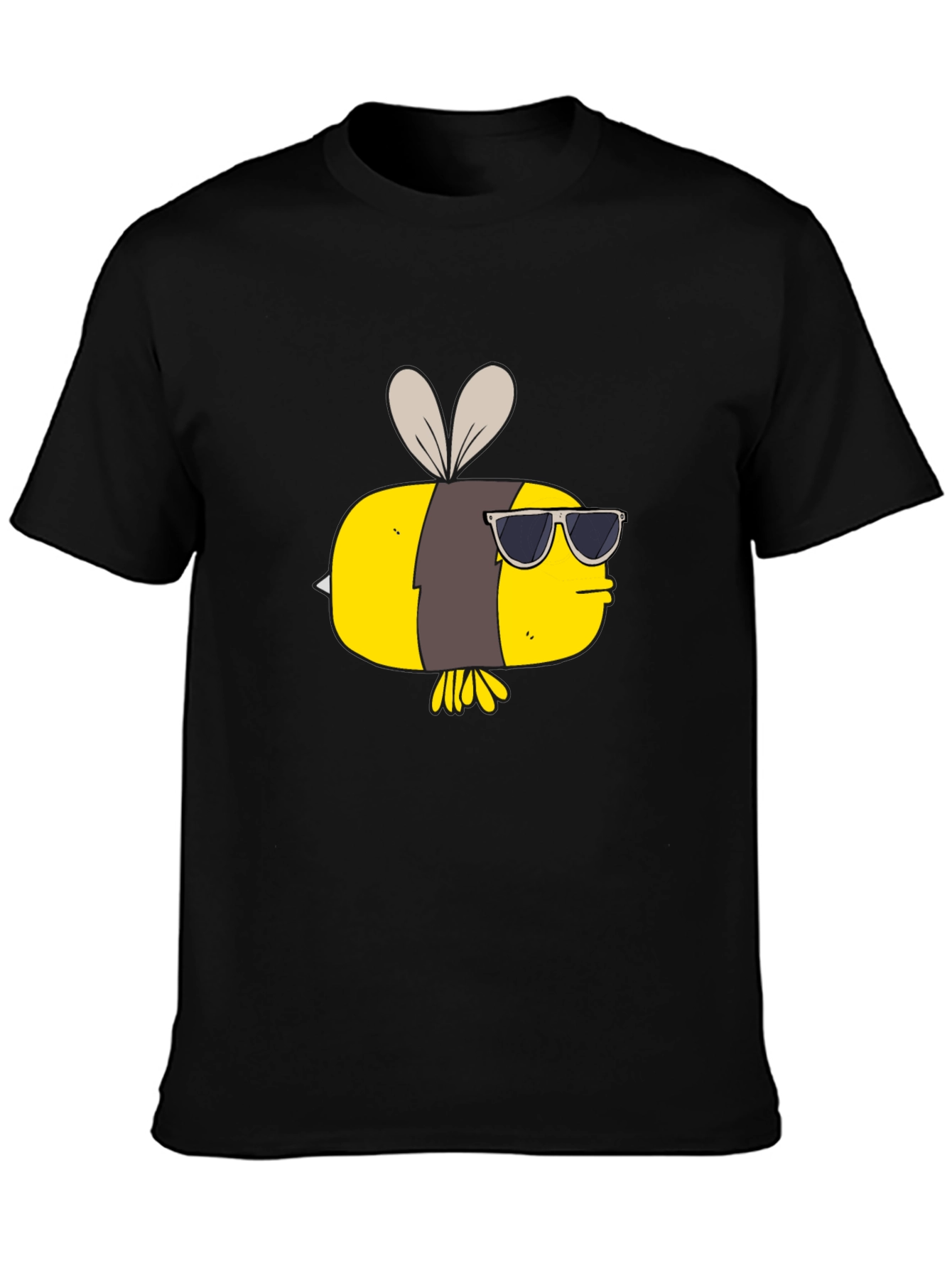 Cool Bee Graphic Tee - Black Cotton T-Shirt