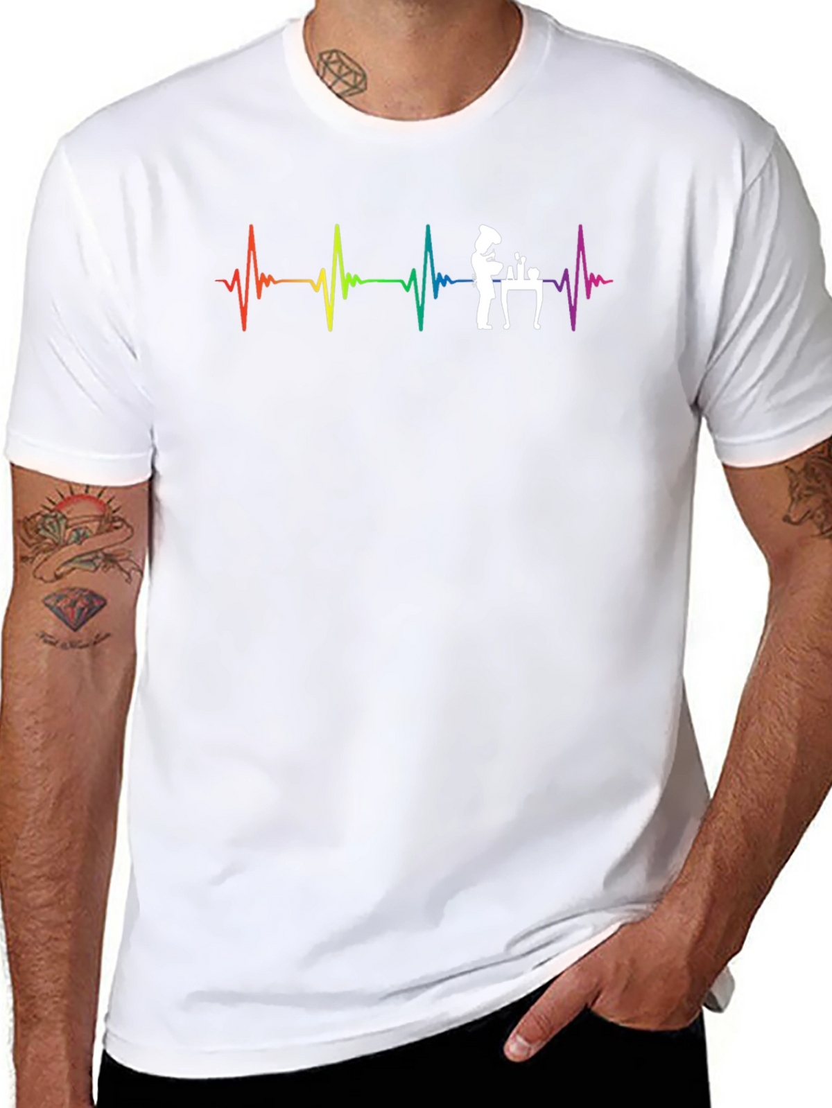 Heartbeat Chef T-Shirt - Culinary Passion Tee