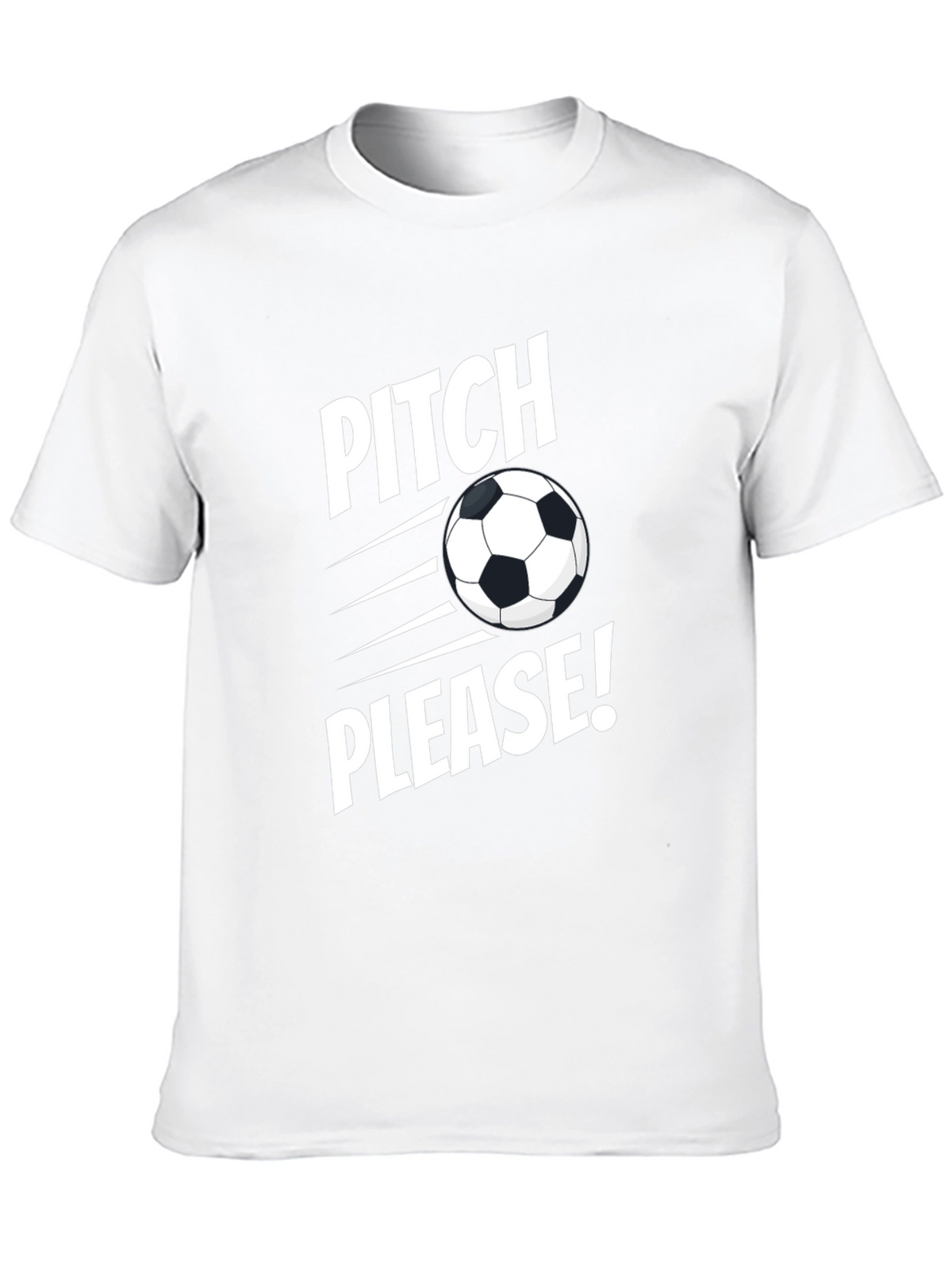 Pitch Please Soccer Graphic Tee - Black Cotton Shirt