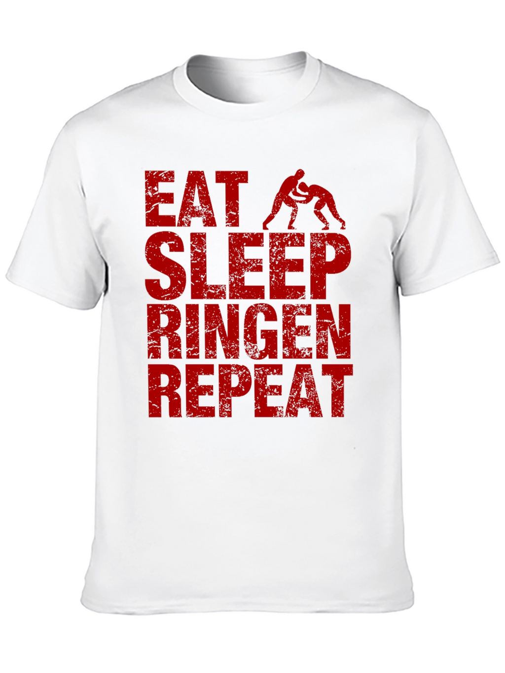 Eat Sleep Ringen Repeat Black T-Shirt