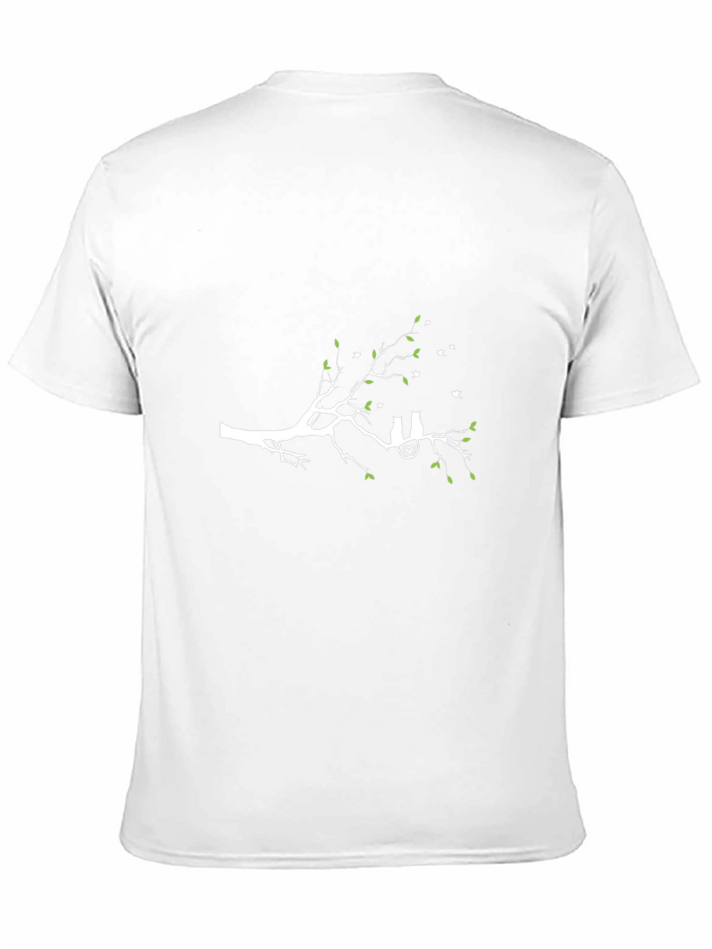Cute Cat Couple Tree Branch Graphic T-Shirt