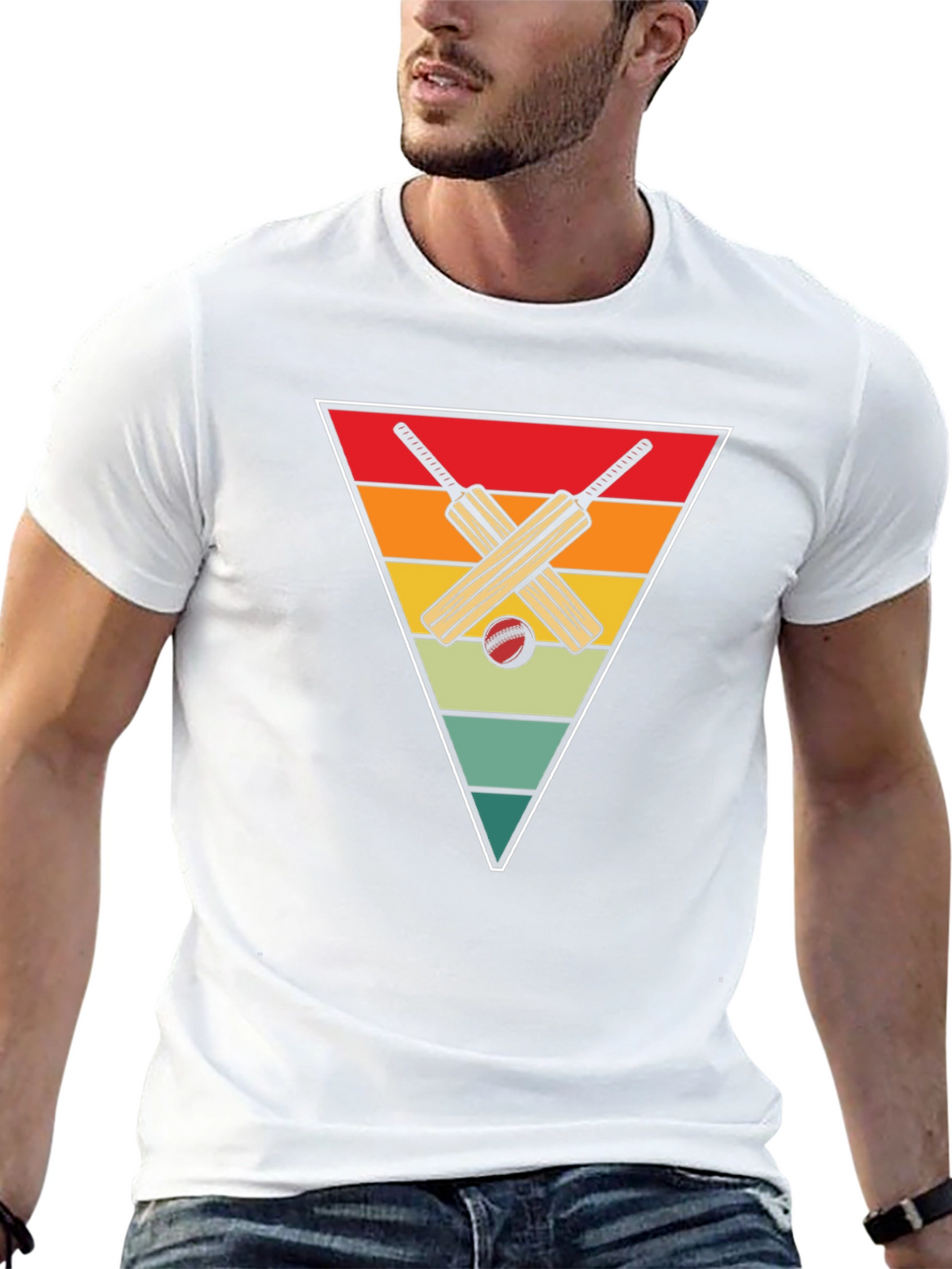 Retro Cricket Bats Graphic Tee