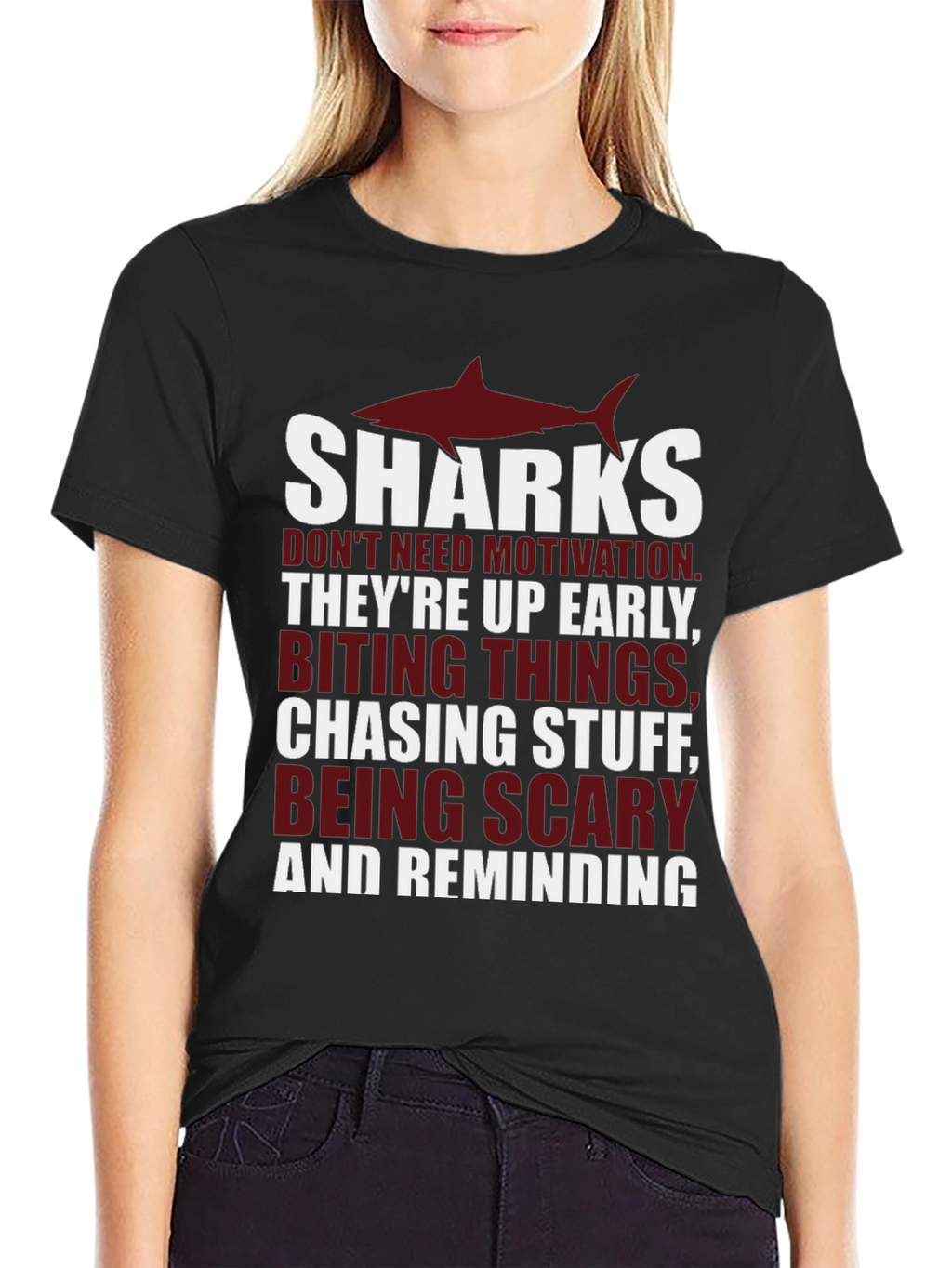 Shark Motivation T-Shirt - Up Early Biting