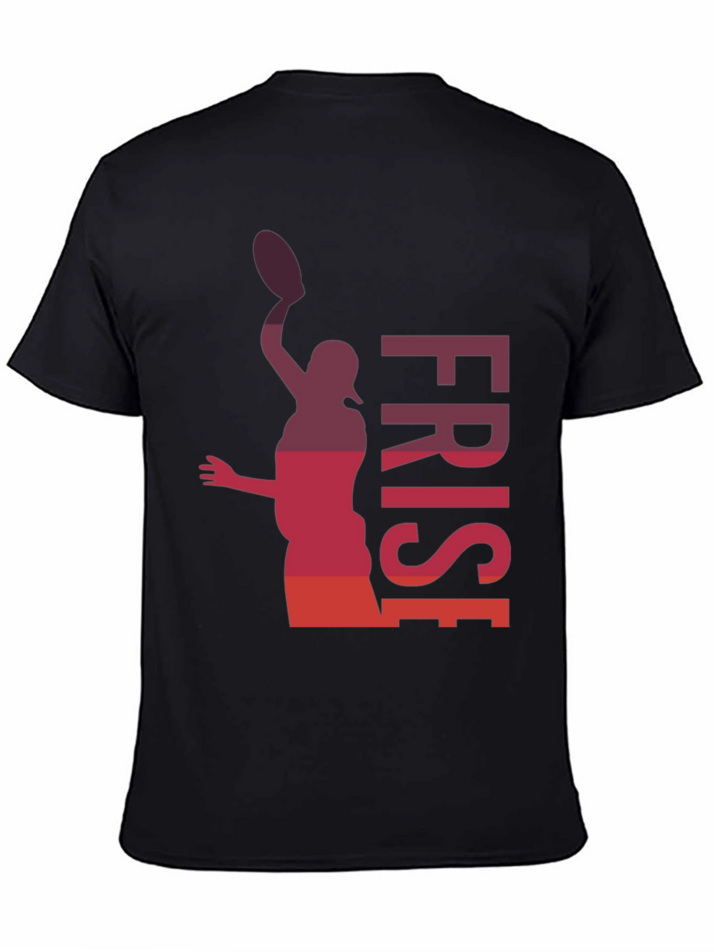 Frisbee Thrower Graphic T-Shirt - Black