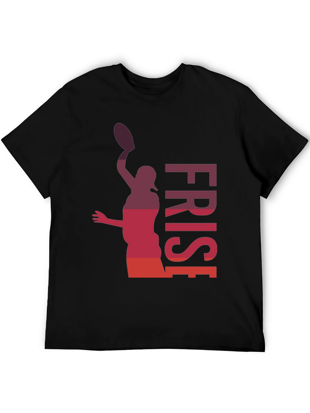 Frisbee Thrower Graphic T-Shirt - Black