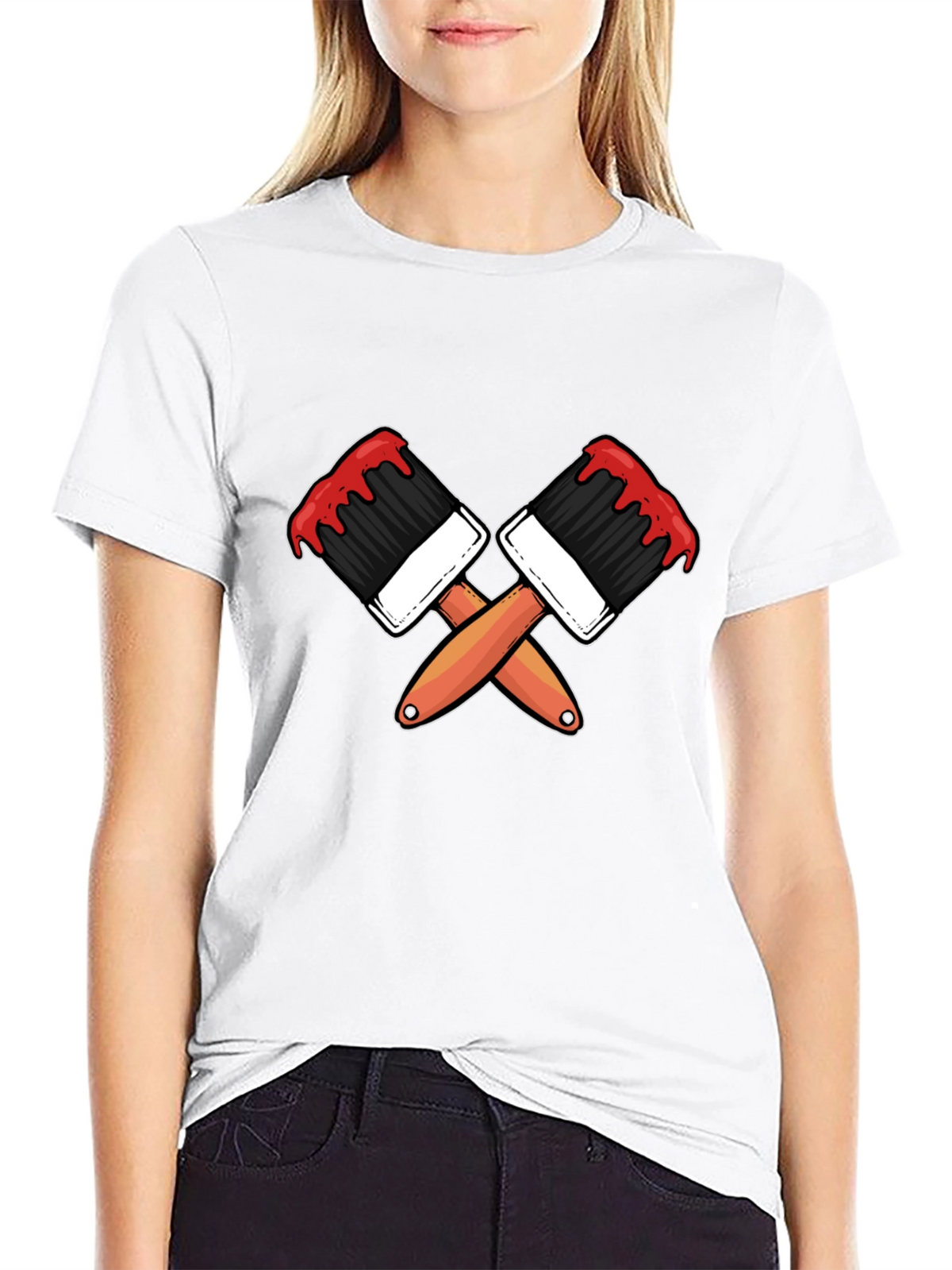 Paint Brush Graphic Tee - Artist Apparel