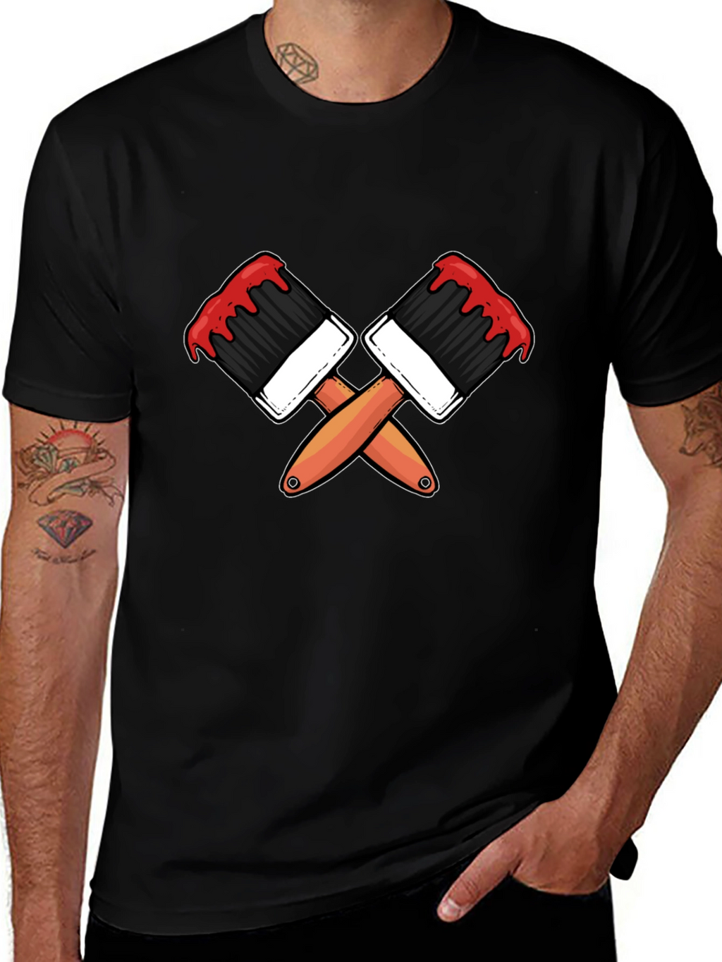 Paint Brush Graphic Tee - Artist Apparel