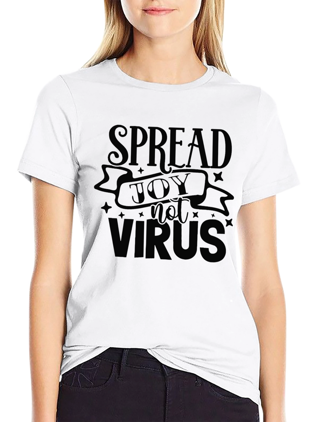 Spread Joy Not Virus Black T-Shirt