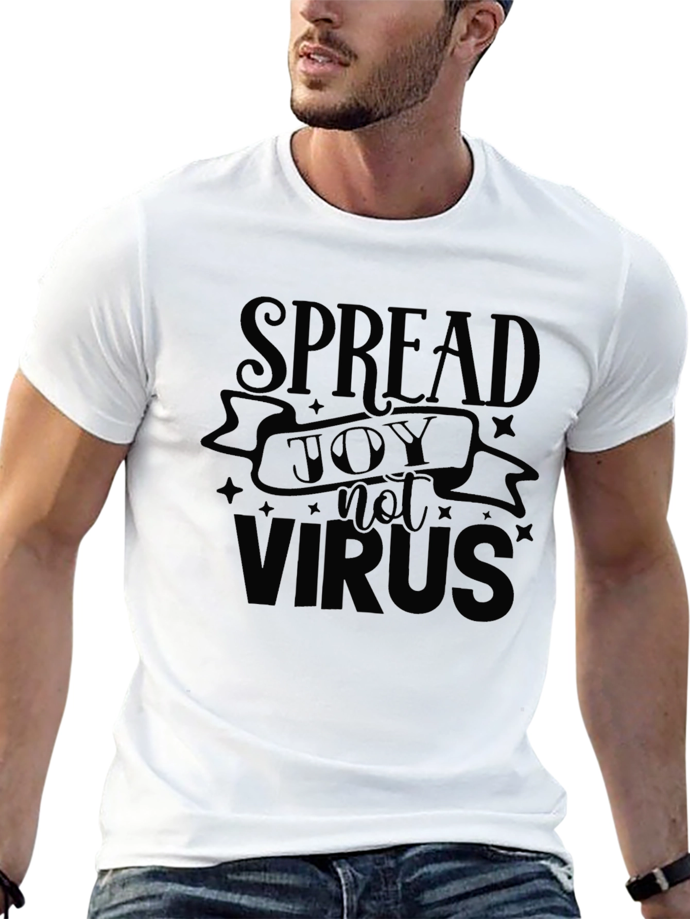 Spread Joy Not Virus Black T-Shirt
