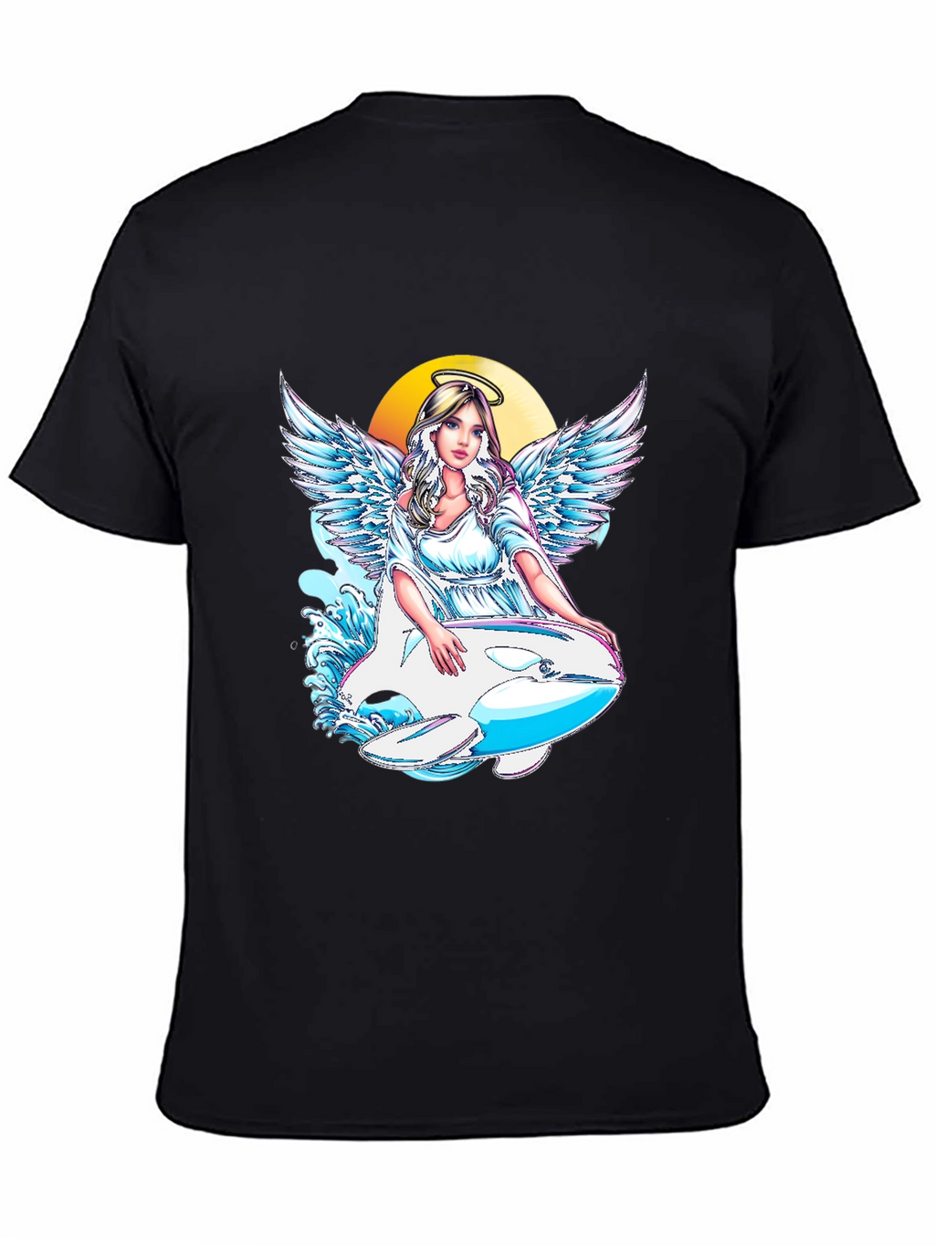 Angel Orca Black Graphic T-Shirt