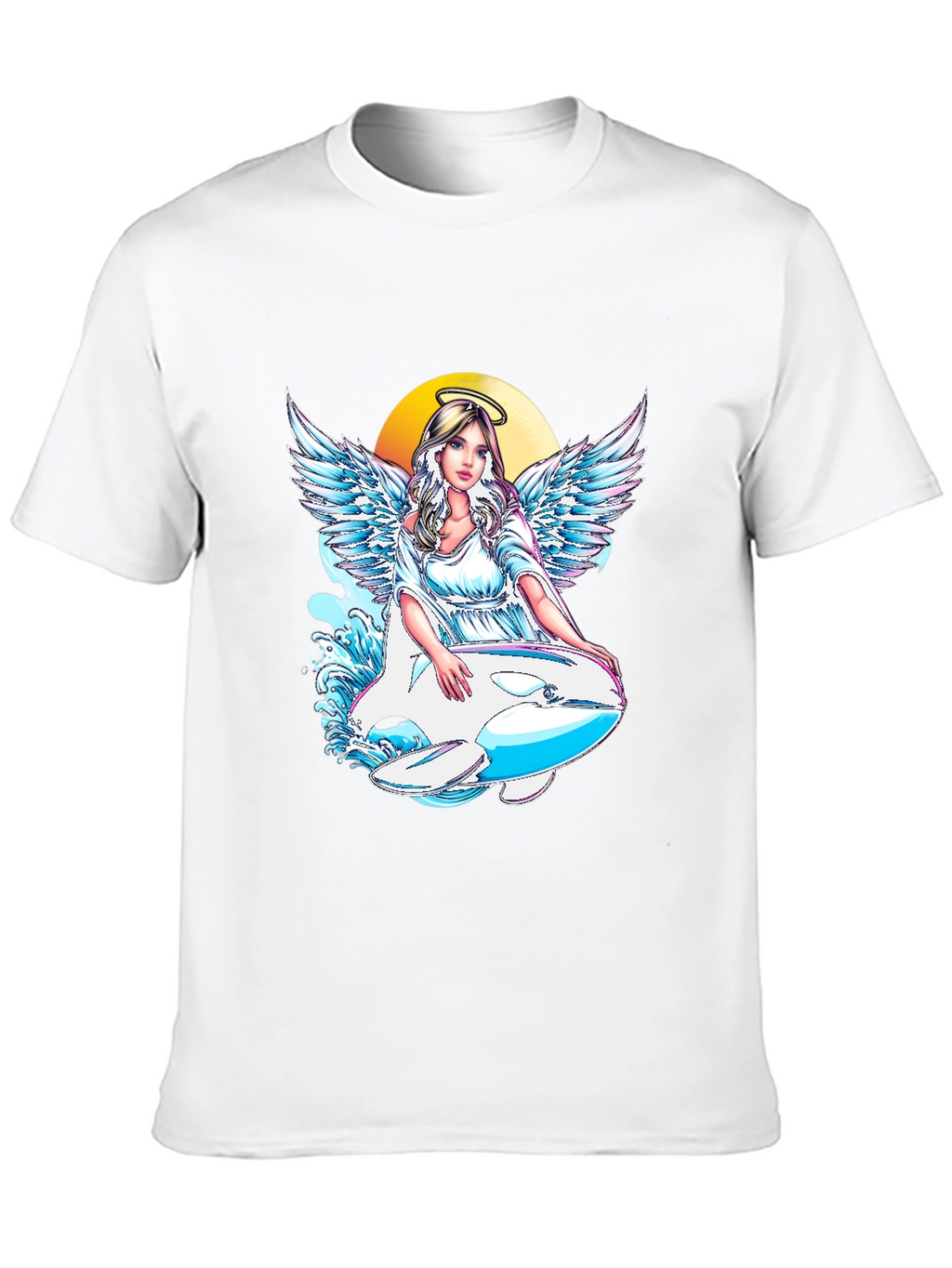 Angel Orca Black Graphic T-Shirt