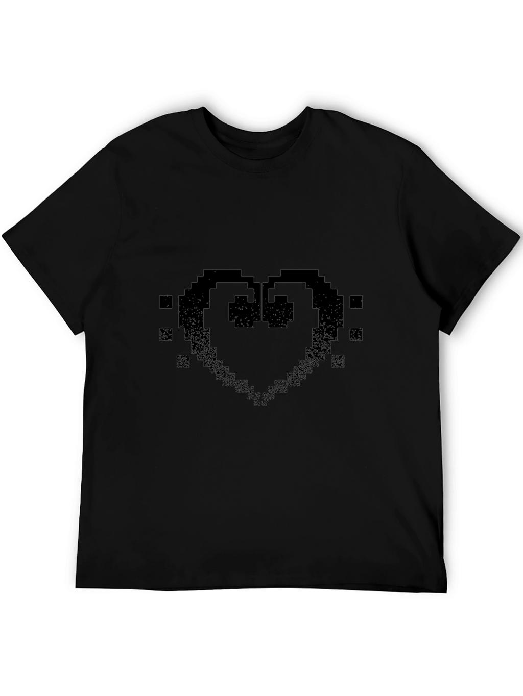 Pixel Heart Black T-Shirt