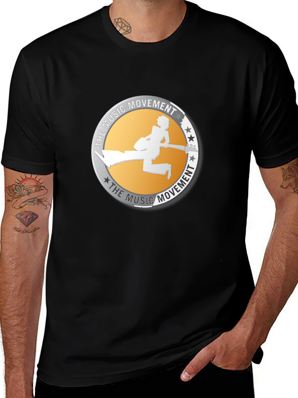 Music Movement Graphic Black T-Shirt