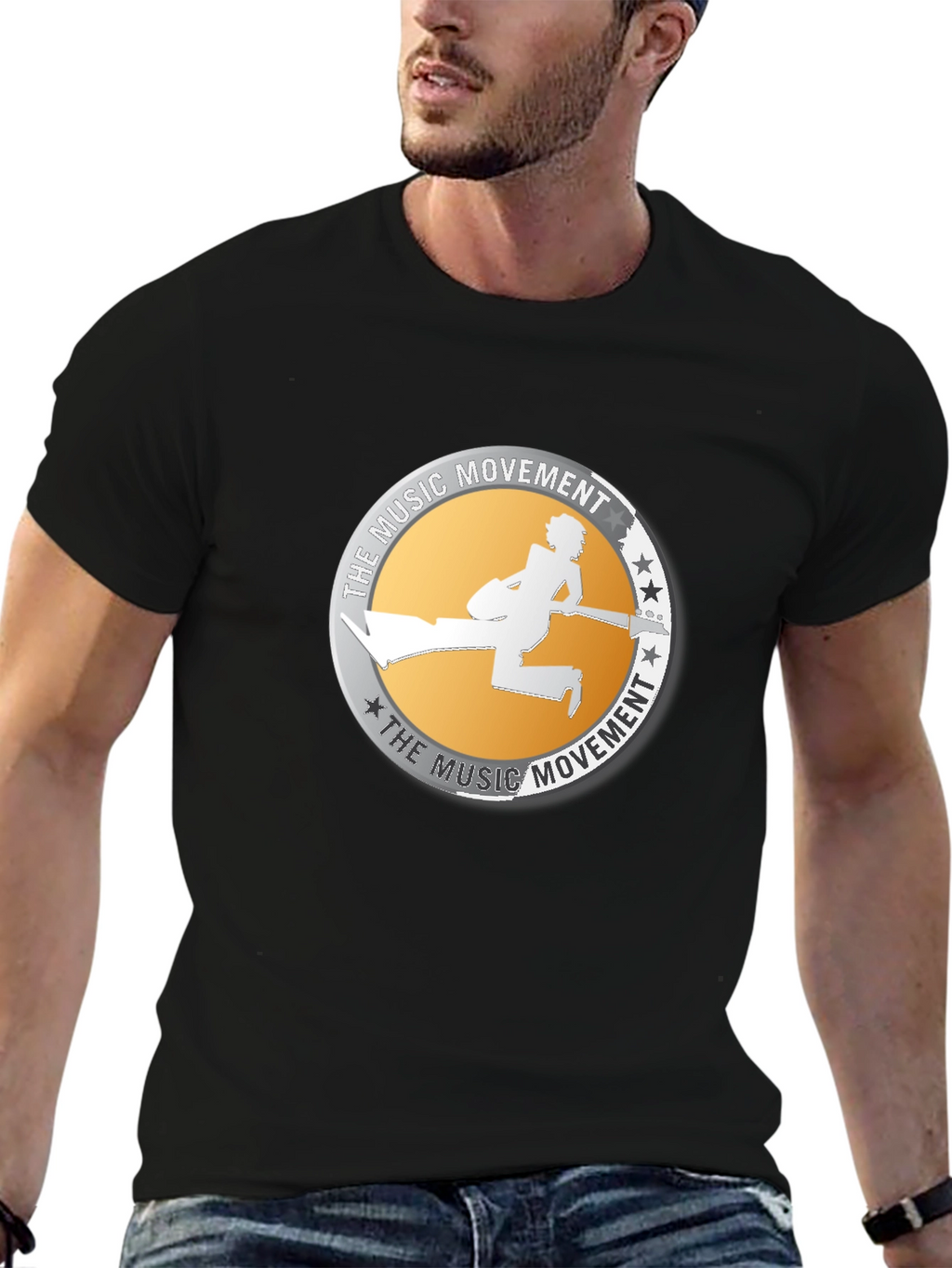 Music Movement Graphic Black T-Shirt