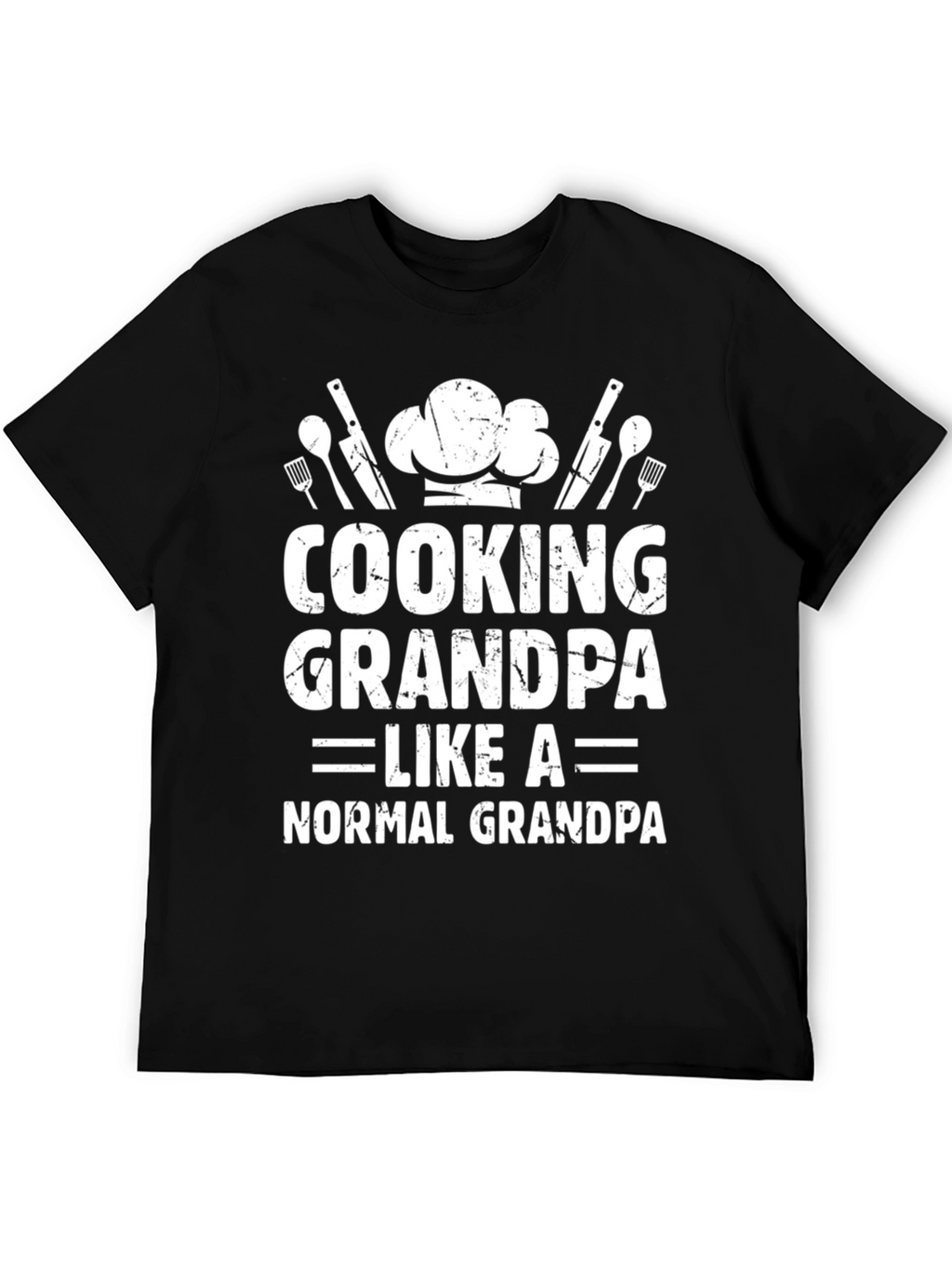 Cooking Grandpa Graphic T-Shirt - Black