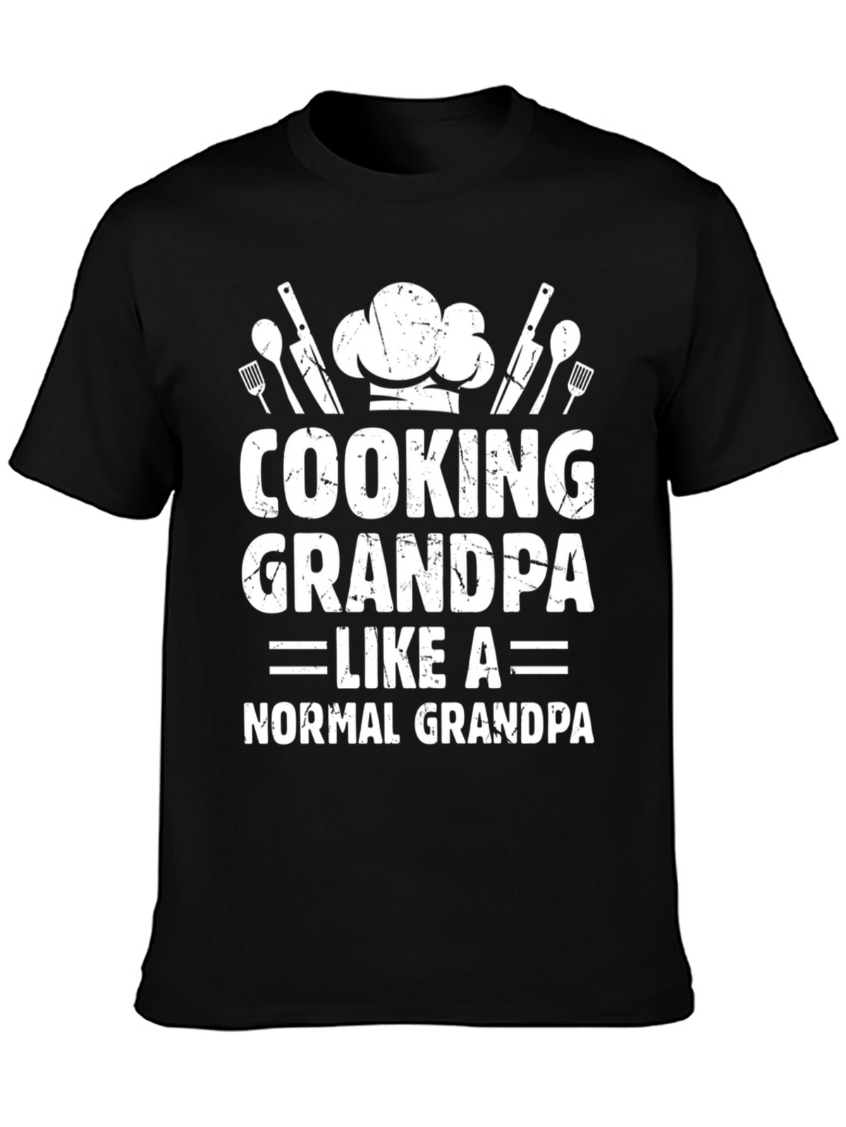 Cooking Grandpa Graphic T-Shirt - Black