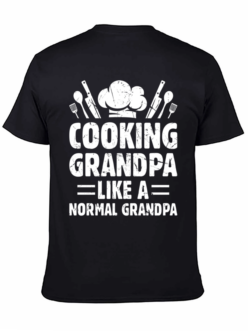 Cooking Grandpa Graphic T-Shirt - Black