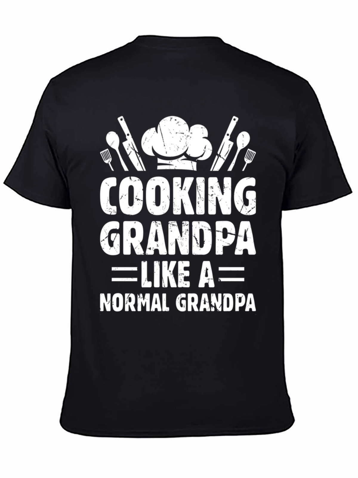 Cooking Grandpa Graphic T-Shirt - Black