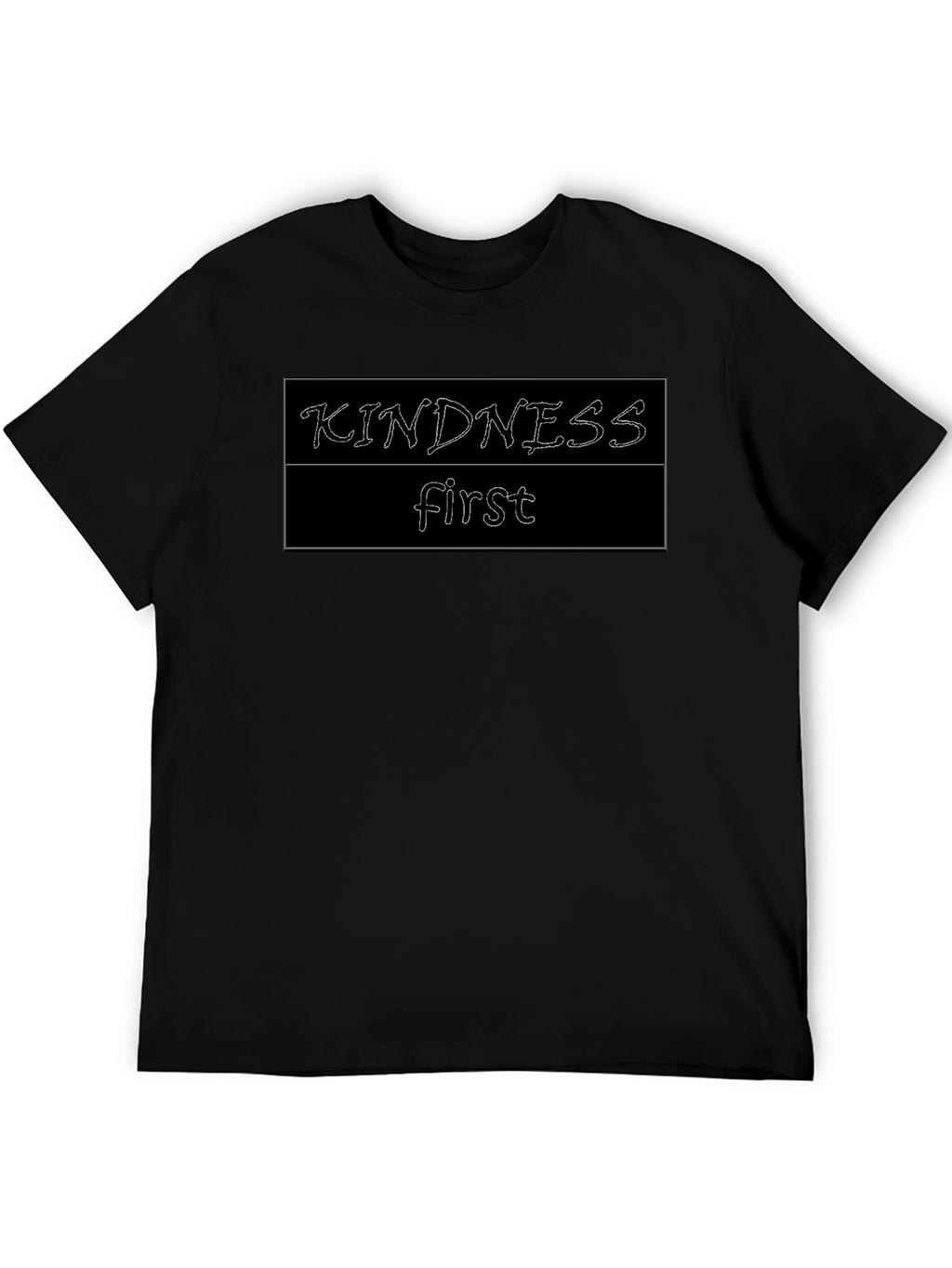 Kindness First Graphic Tee - Black Casual Shirt