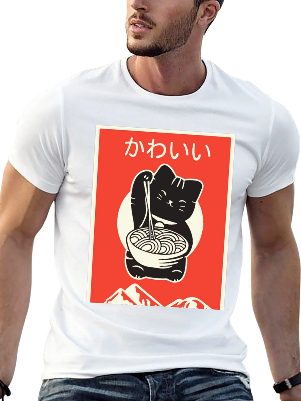 Kawaii Ramen Cat T-Shirt - Stylish Anime Inspired Design