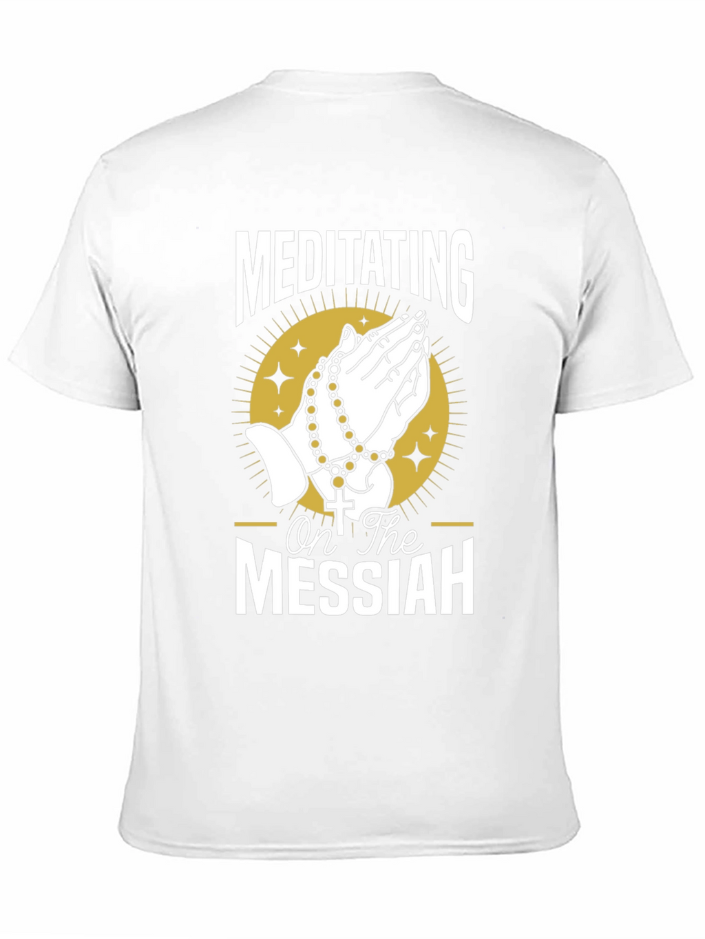 Meditating on the Messiah Black Graphic T-Shirt