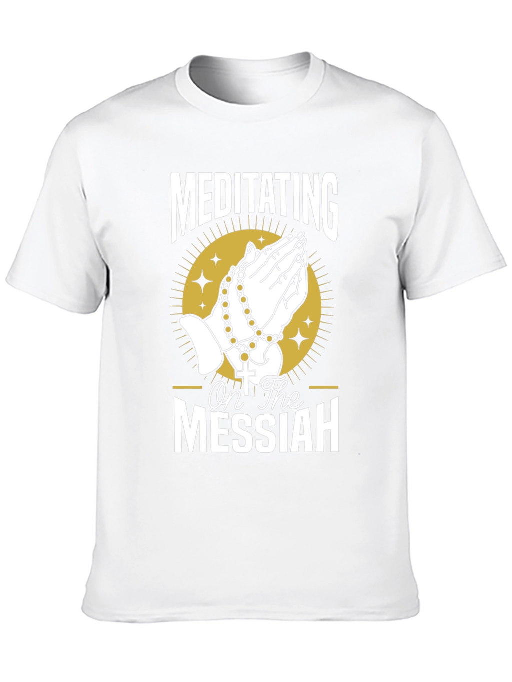 Meditating on the Messiah Black Graphic T-Shirt